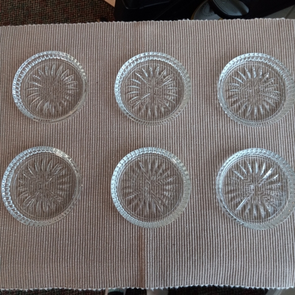 6 Piece Crystal Coaster Set - Picture 1 of 3